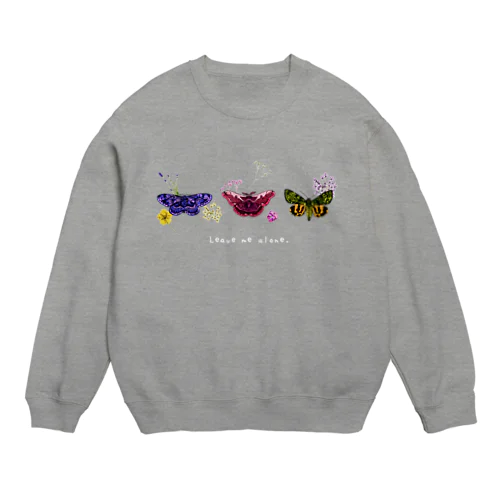 蛾とお花 Crew Neck Sweatshirt