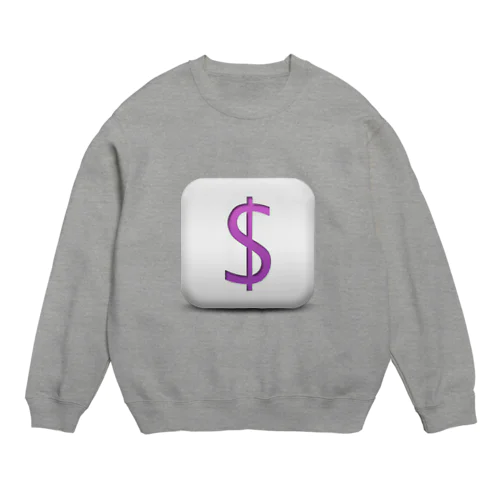 Purple Dollar Crew Neck Sweatshirt