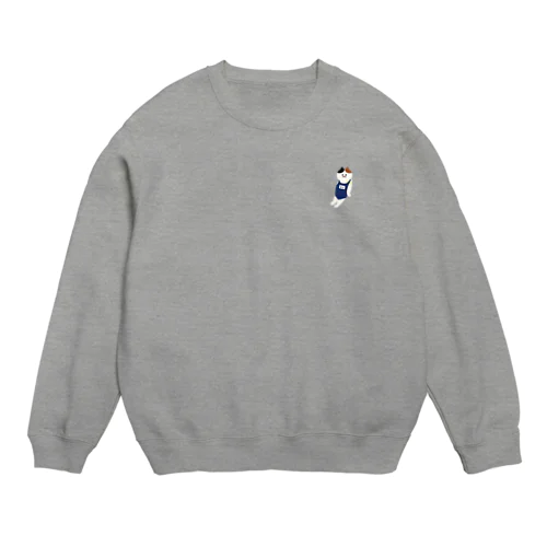 【小】スクール水着のねこ Crew Neck Sweatshirt