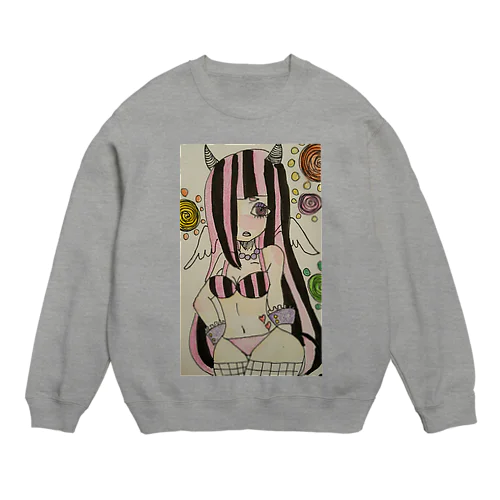 ムチムチ小悪魔？？それとも天使 Crew Neck Sweatshirt