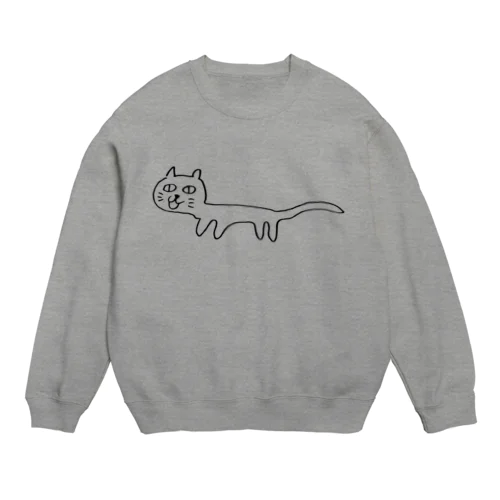 ちょっと長いネコ Crew Neck Sweatshirt