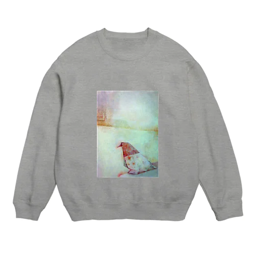 折り紙の鳥さん Crew Neck Sweatshirt