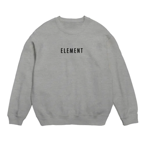 ELEMENT ブラックロゴ アパレル Crew Neck Sweatshirt