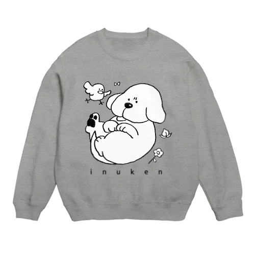 いぬけん「むっ」 Crew Neck Sweatshirt