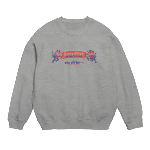 スパークプラグとBoy & Girl★アメリカンレトロ【片面A柄】 Crew Neck Sweatshirt