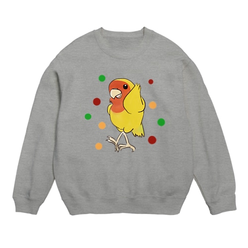 コザクラインコ（ダンシング・アフリカンバージョン） Crew Neck Sweatshirt