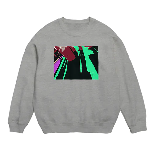 ３番線ホームの影 Crew Neck Sweatshirt