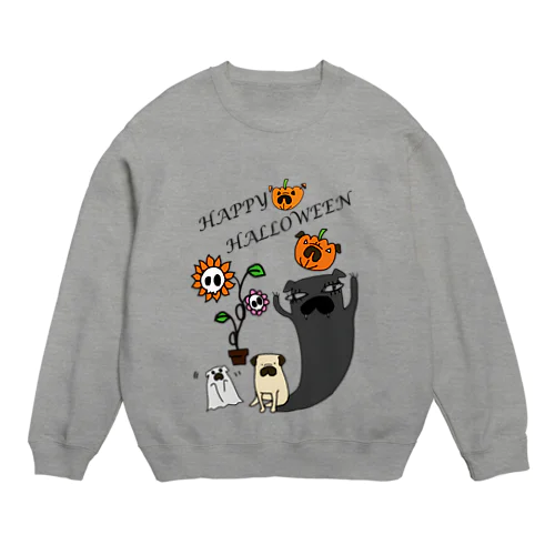 パグハロウィン！ Crew Neck Sweatshirt