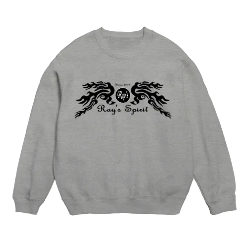 Ray's Spirit Logo ③（BLACK） Crew Neck Sweatshirt