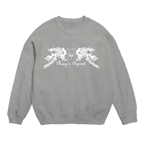 Ray's Spirit Logo ④（WHITE） Crew Neck Sweatshirt