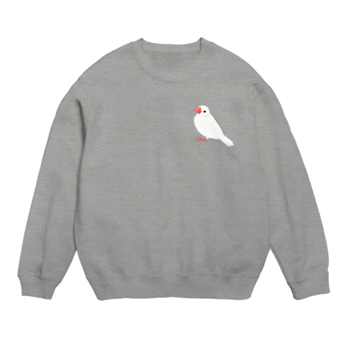 張り付き文鳥 Crew Neck Sweatshirt