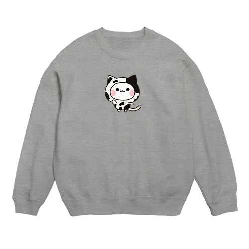 気づかいのできるネコ　牛さんver. Crew Neck Sweatshirt