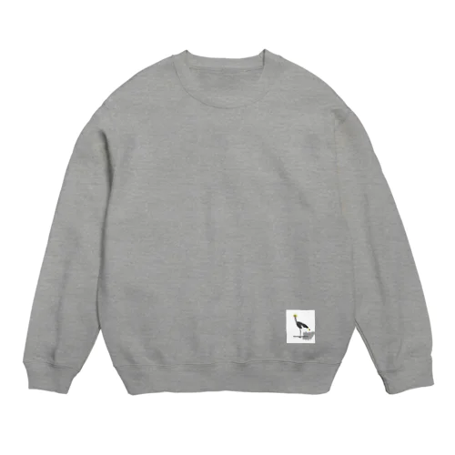 ホオジロカンムリヅル Crew Neck Sweatshirt