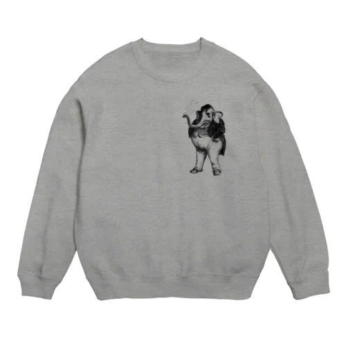 グランヴィル「象」＜アンティーク・プリント＞ Crew Neck Sweatshirt