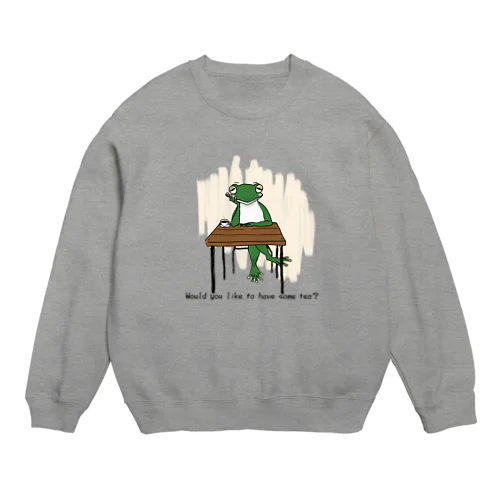 カエルとお茶会 Crew Neck Sweatshirt