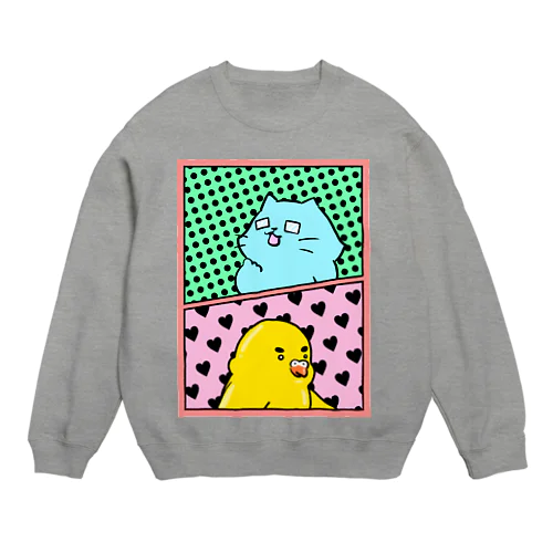 ＰＯＹＯ！あんど　きなこ。 Crew Neck Sweatshirt