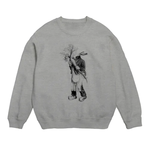 グランヴィル「ウサギ」＜アンティーク・プリント＞ Crew Neck Sweatshirt