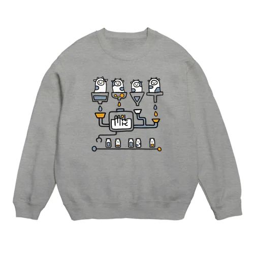 牛乳工場 Crew Neck Sweatshirt