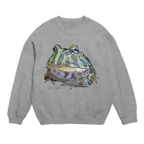 ベルツノガエル Crew Neck Sweatshirt