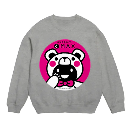 pupport(く)MAX-pink Crew Neck Sweatshirt