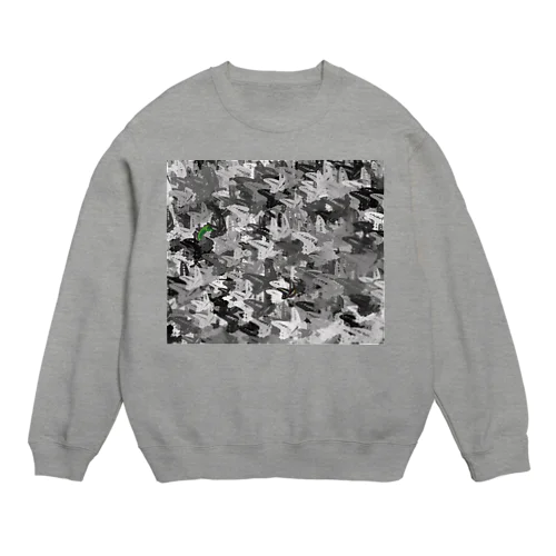 ちょうちょ　白黒 Crew Neck Sweatshirt