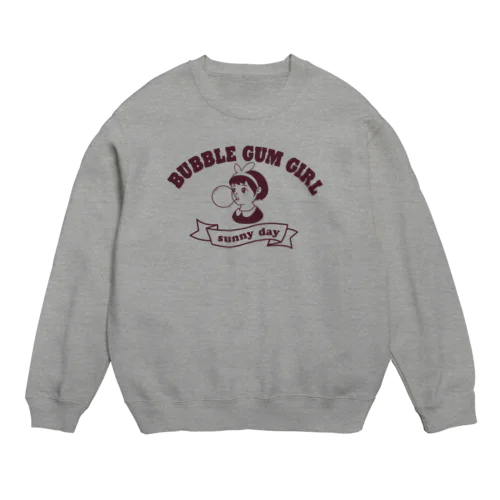 バブルガムガール(リボンVr) Crew Neck Sweatshirt
