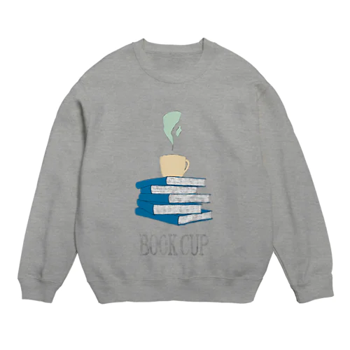 BookCupロゴ2 Crew Neck Sweatshirt