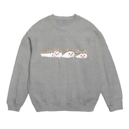 寄り添う　ハリネズミ　 Crew Neck Sweatshirt