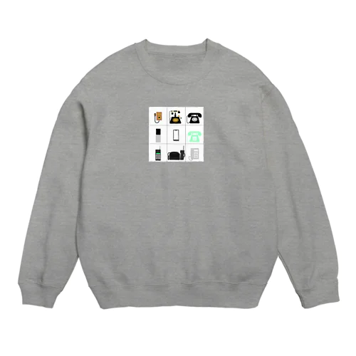 電話の歴史(枠あり) Crew Neck Sweatshirt