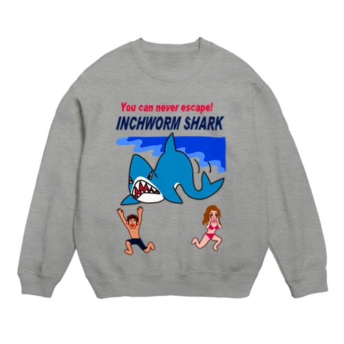 恐怖！シャクトリシャーク Crew Neck Sweatshirt