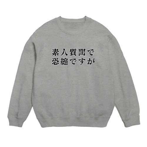 素人質問で恐縮ですが Crew Neck Sweatshirt