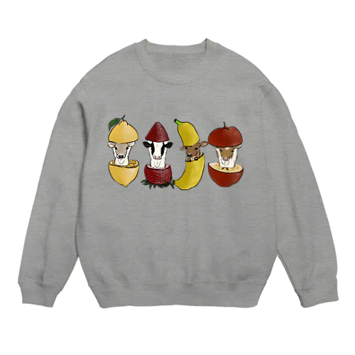 フルーツ乳牛 Crew Neck Sweatshirt