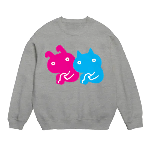 うずくまるうさねこ Crew Neck Sweatshirt