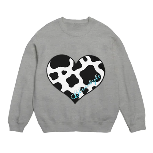 BlueStyleカウ柄シリーズ Crew Neck Sweatshirt