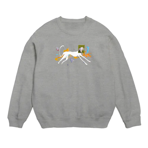 ほそながいいぬ Crew Neck Sweatshirt