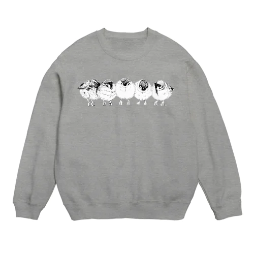 ふくら雀（5羽） Crew Neck Sweatshirt