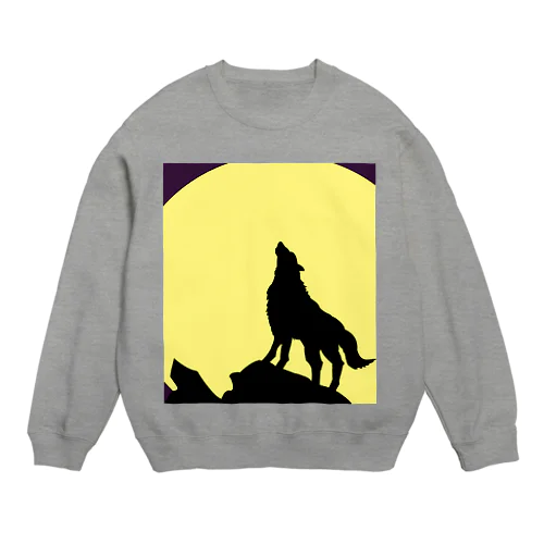 キャンプグッズ　狼シルエット Crew Neck Sweatshirt