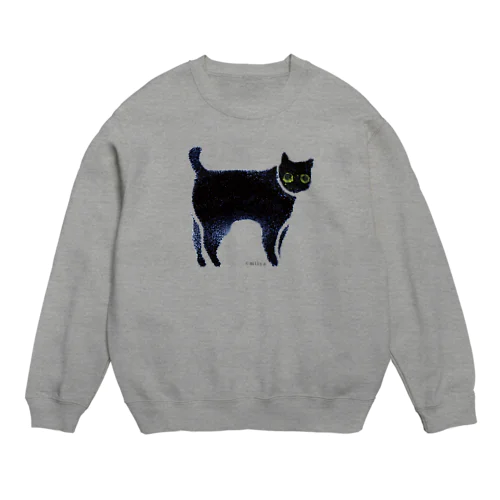 a piece of animation にじいろの黒ねこ SWh Crew Neck Sweatshirt