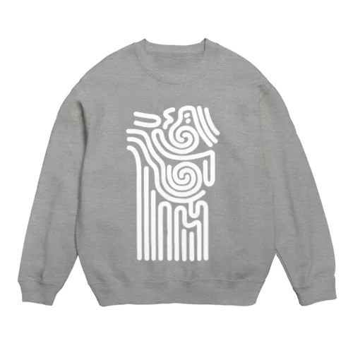 縄文の模様Ⅰ ホワイト Crew Neck Sweatshirt