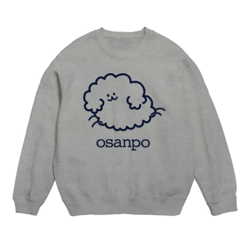 osanpo いぬ（白） Crew Neck Sweatshirt