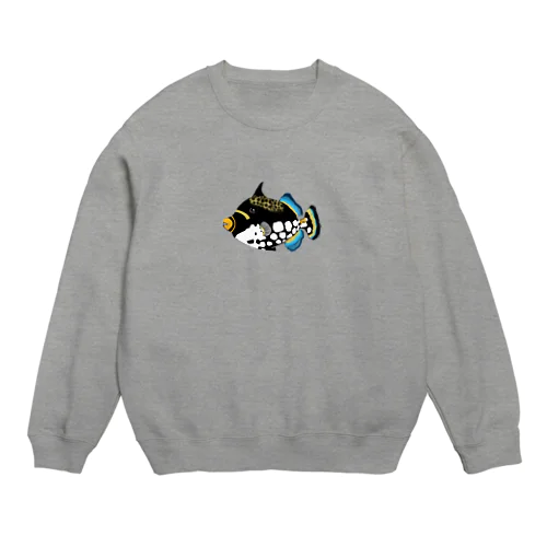 モンガラちゃん(背景無し) Crew Neck Sweatshirt