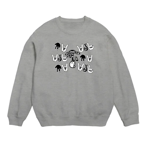 すき？きらい？お花占い中。しろくろバージョン。 Crew Neck Sweatshirt