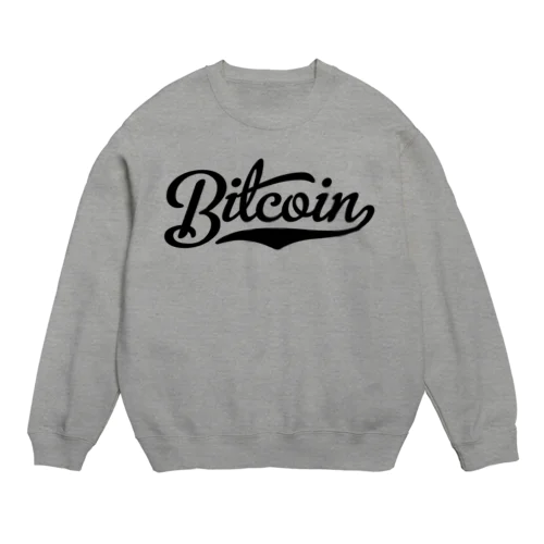 bitcoin #1 black font Crew Neck Sweatshirt