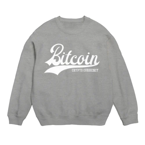 bitcoin #2 white font Crew Neck Sweatshirt