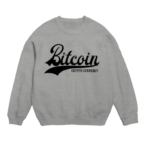 bitcoin #2 black font Crew Neck Sweatshirt