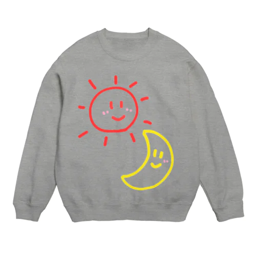 太陽と月 Crew Neck Sweatshirt