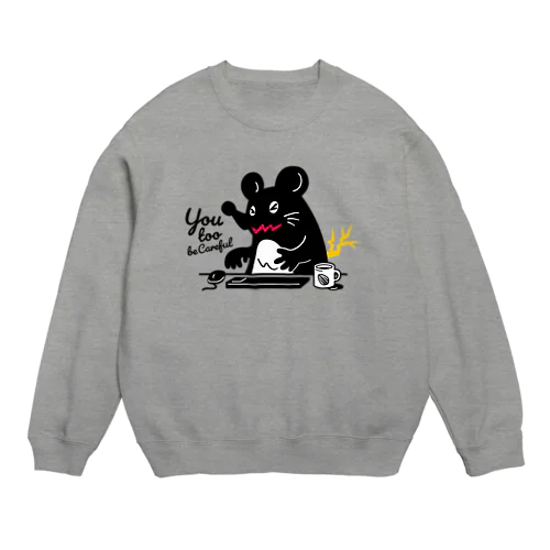 サンダーマウス（腰痛ねずみ） Crew Neck Sweatshirt