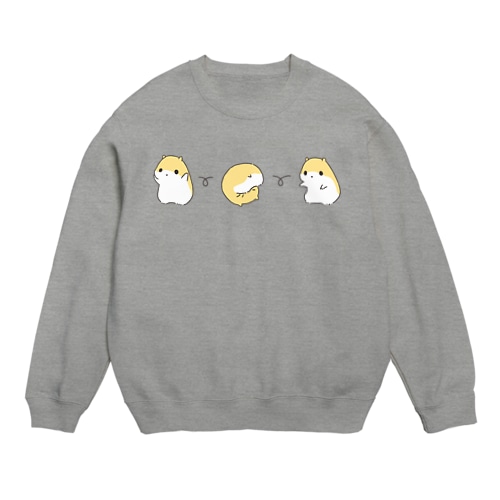 ごろりハムスター Crew Neck Sweatshirt
