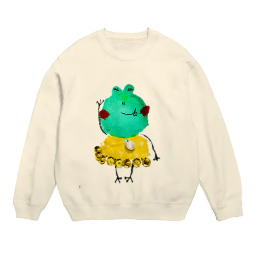 HAPPYカエル Crew Neck Sweatshirt