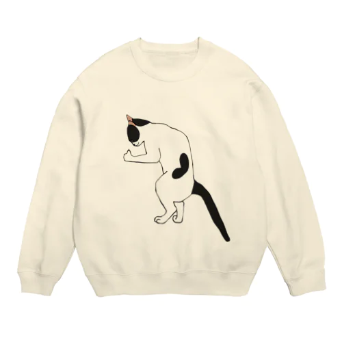 グッドラックな猫 Crew Neck Sweatshirt